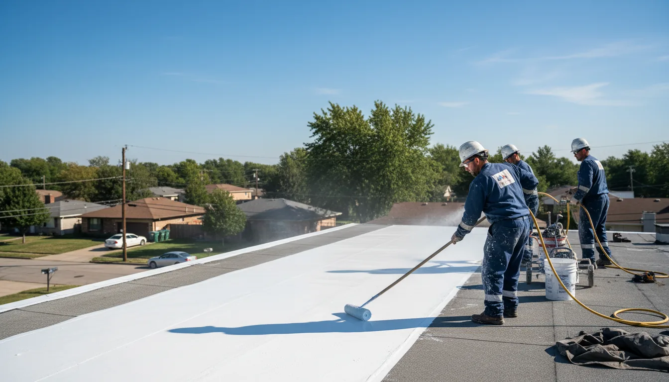 Commercial roof coating in Oaktown, IN near me